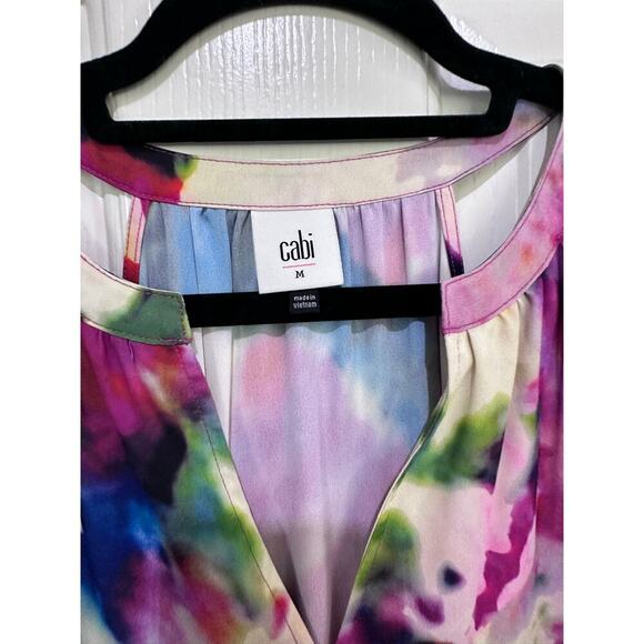 CAbi #5971 Women's Watercolor Celebration Abstract Midi Dress Size Medium - Picture 8 of 8